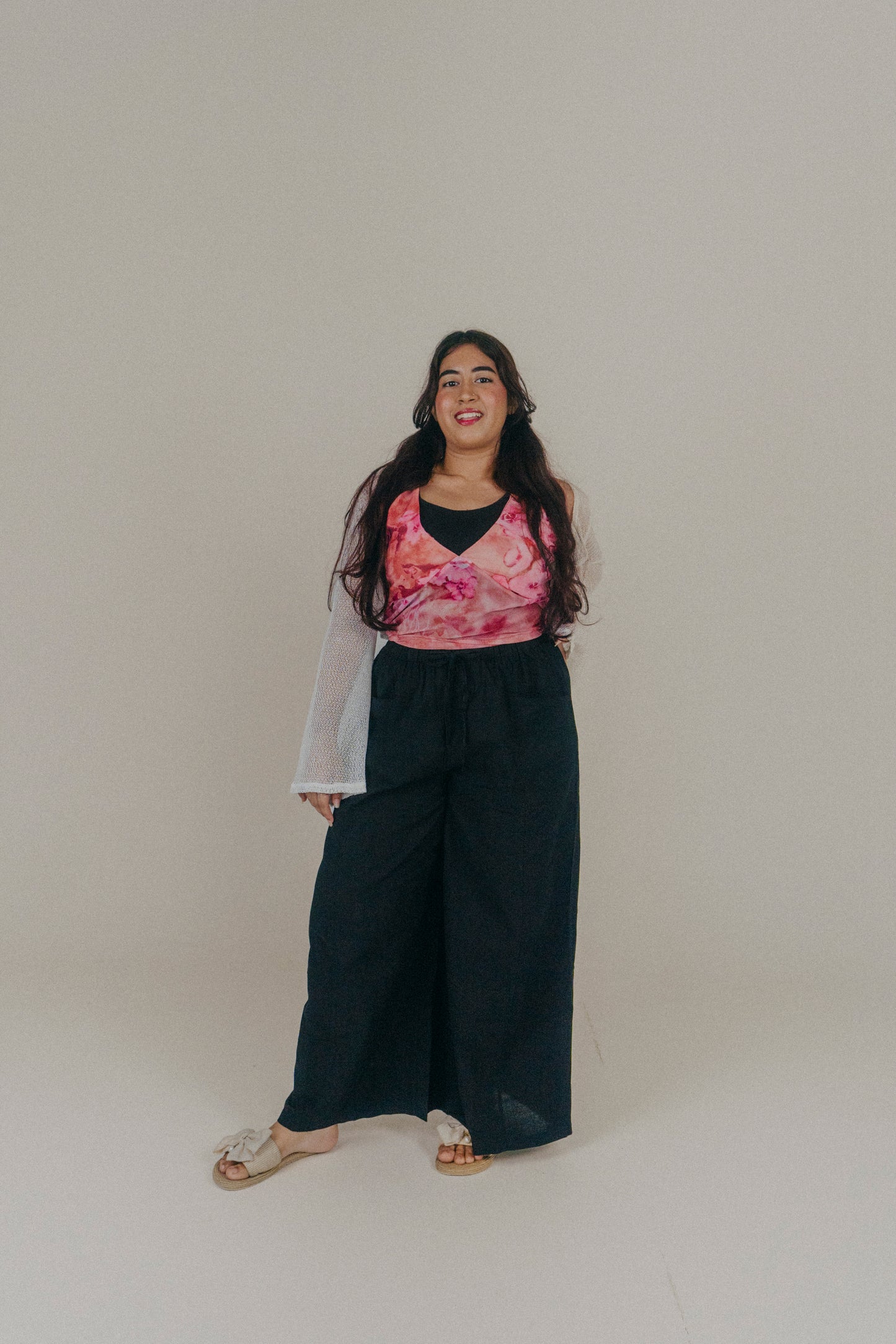 Liel Linen Pants in Black