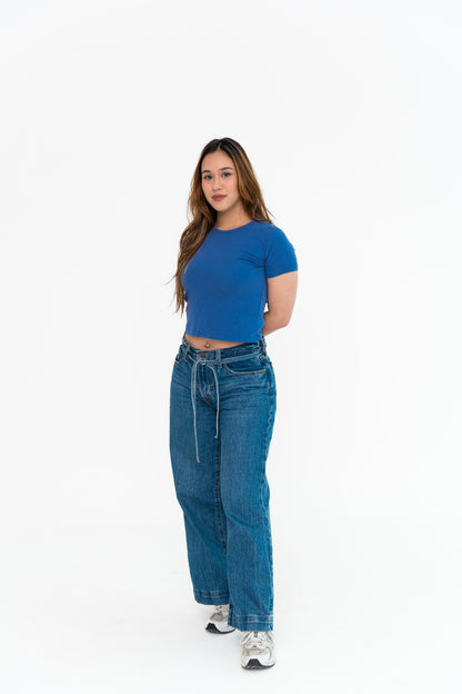 Bondi Relaxed Baby Tee in Space Blue