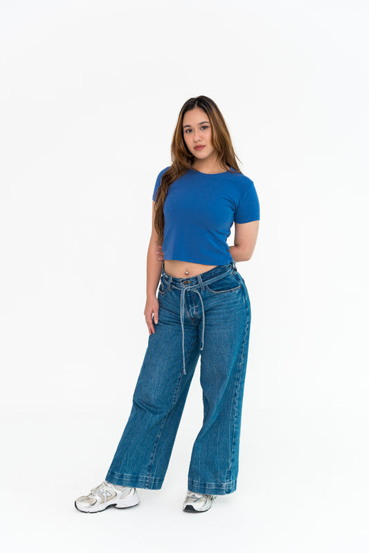 Bondi Relaxed Baby Tee in Space Blue