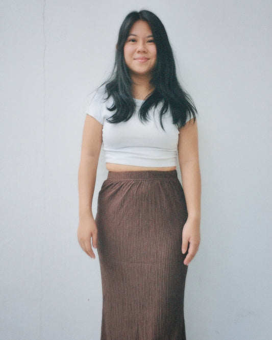 Maia Mermaid Skirt in Chocolate Brown