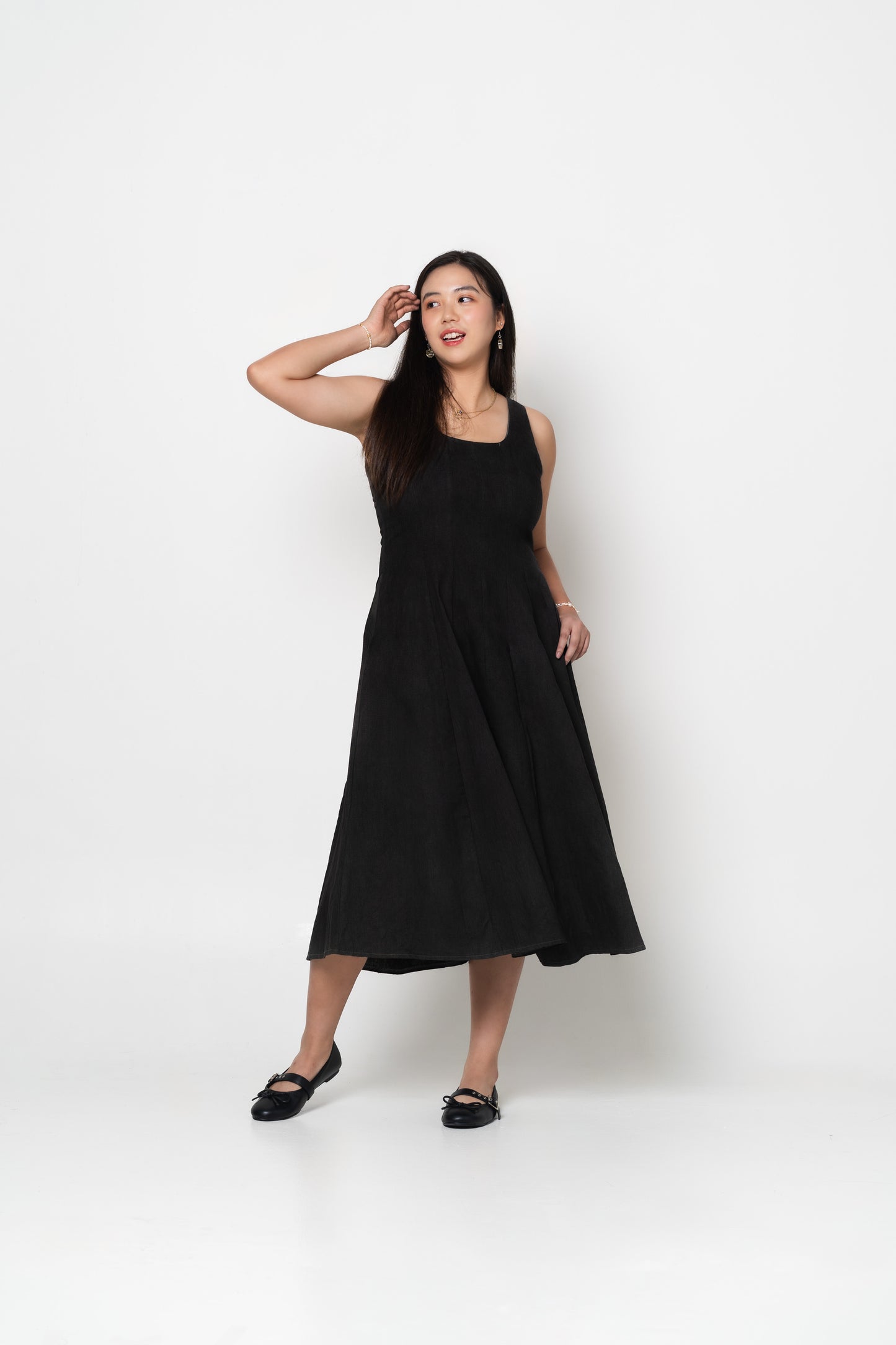 Soleil Swing Dress in Black