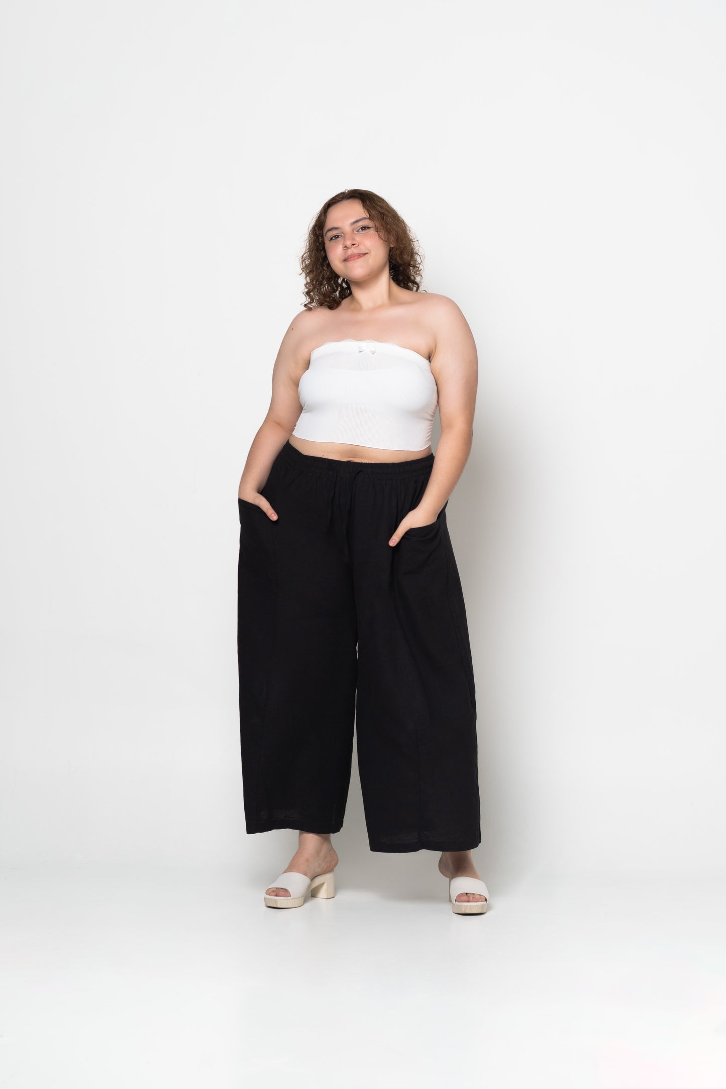 Liel Linen Pants 2.0 in Black