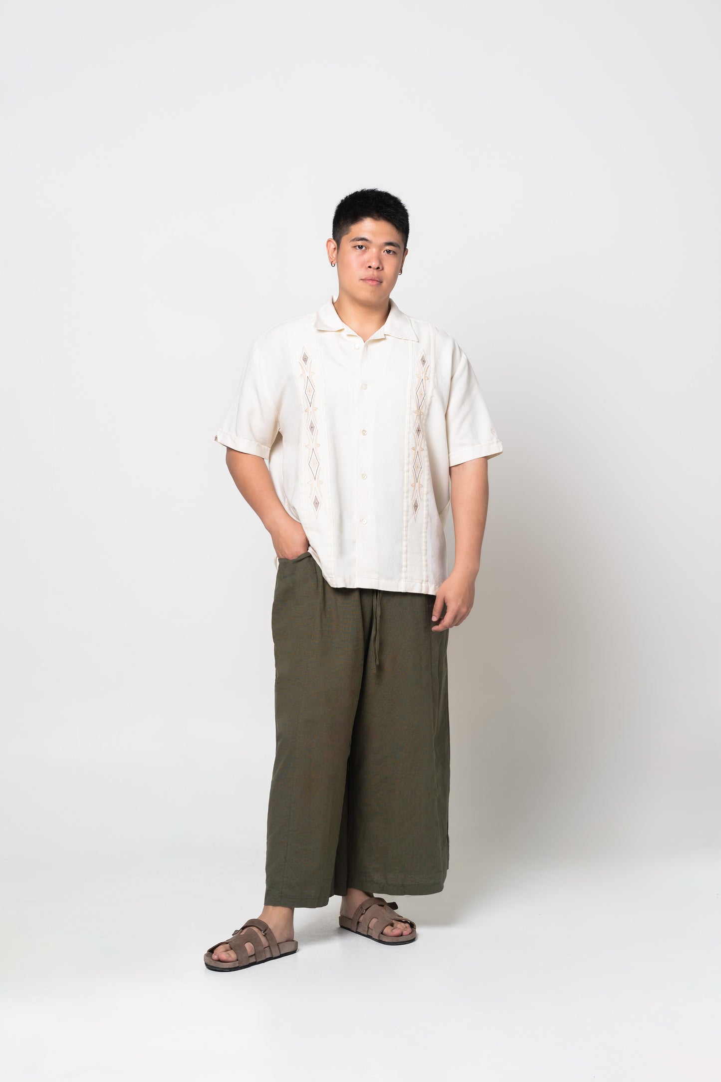 Liel Linen Pants 2.0 in Forest Green