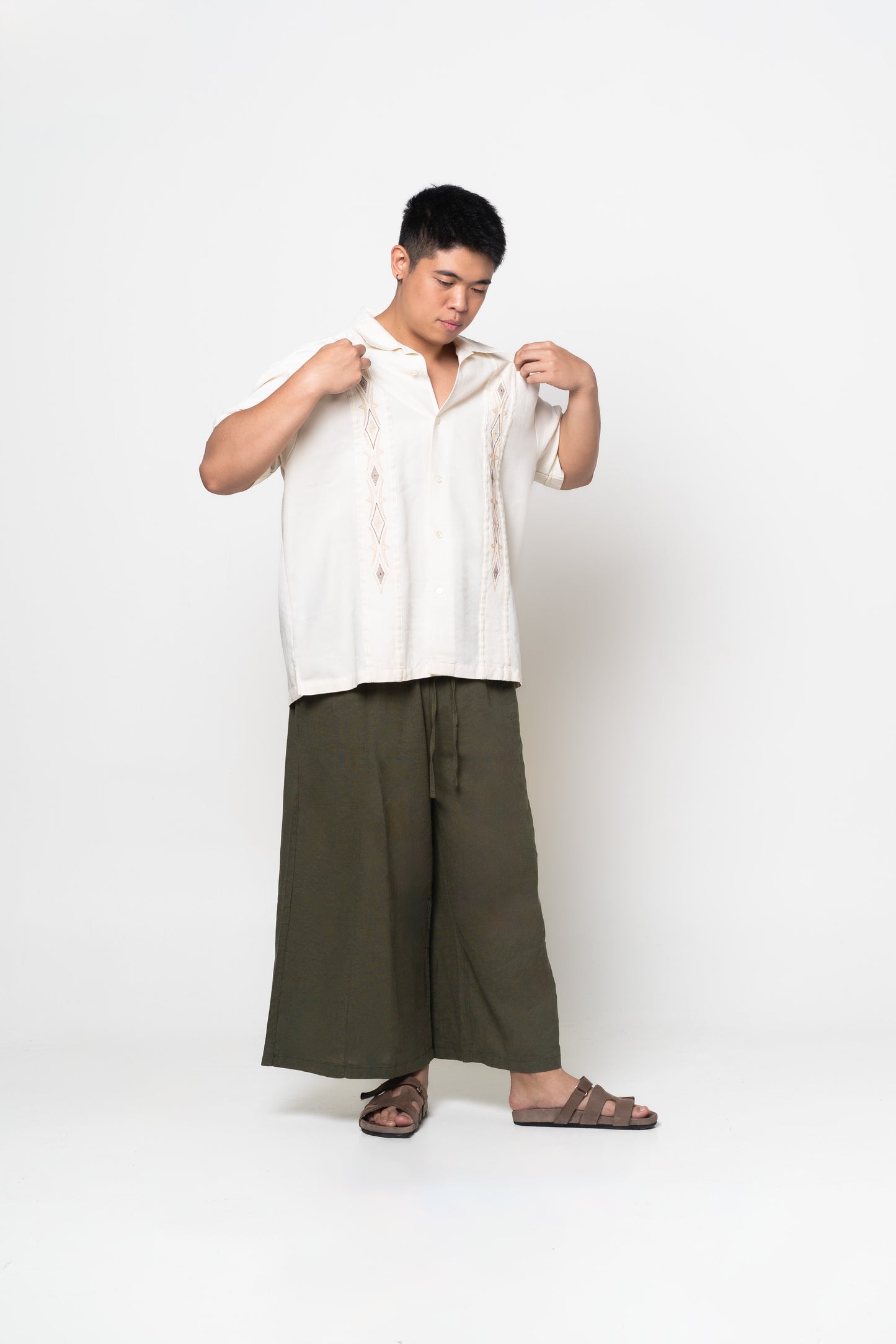 Liel Linen Pants 2.0 in Forest Green