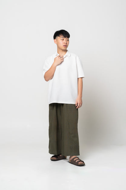 Liel Linen Pants 2.0 in Forest Green