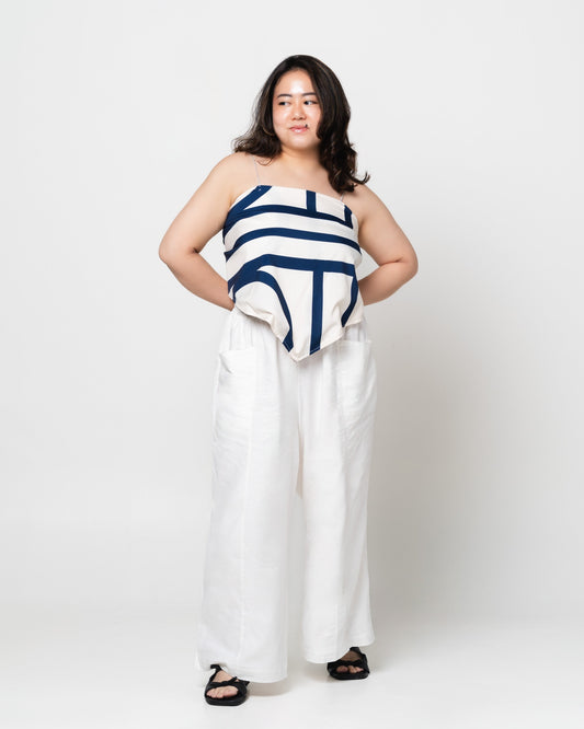 Liel Linen Pants in White