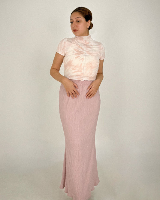 Maia Mermaid Skirt in Baby Pink (Free Size)