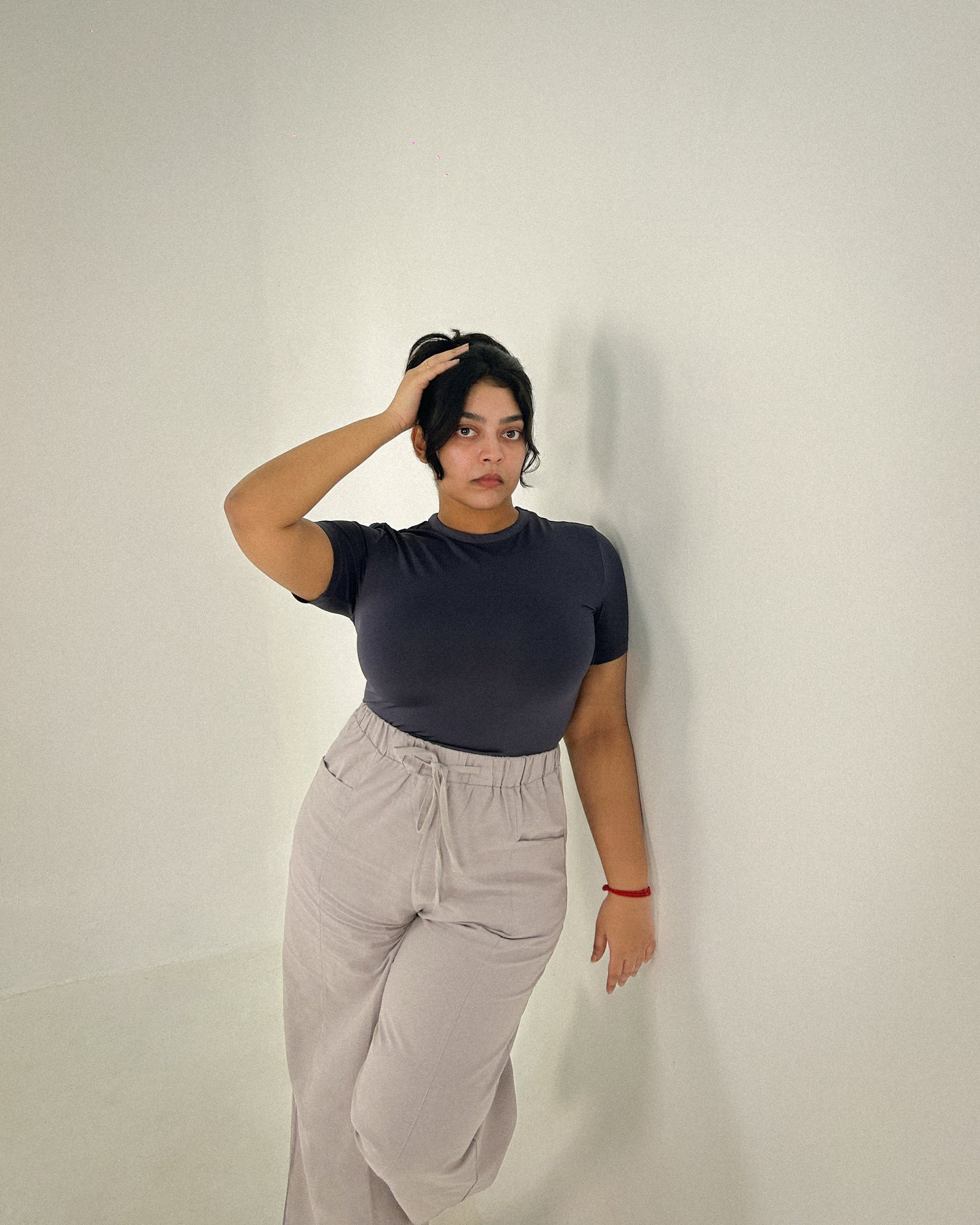 Liel Linen Pants in Grey