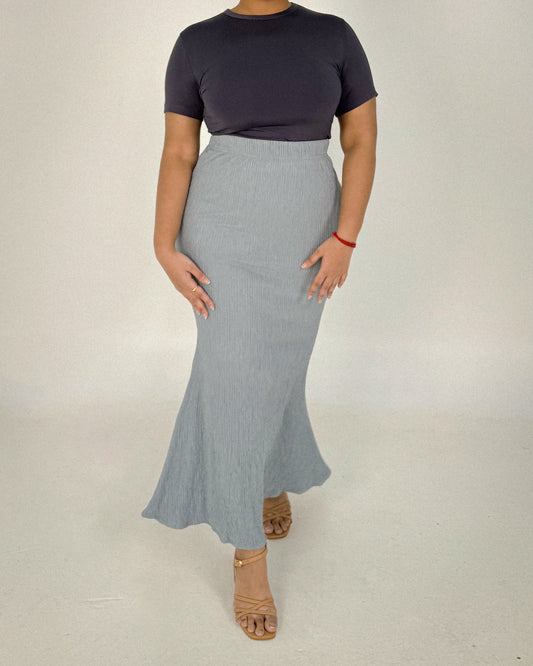 Maia Mermaid Skirt in Sky Blue