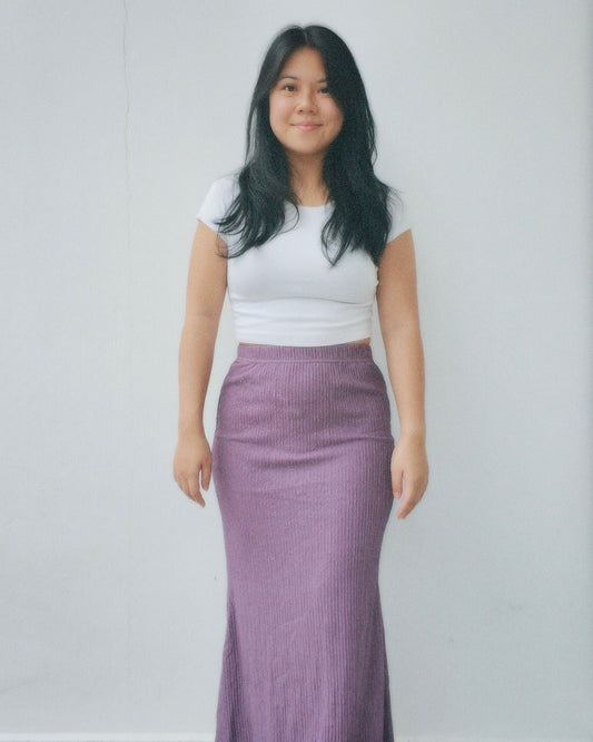 Maia Mermaid Skirt in Deep Purple