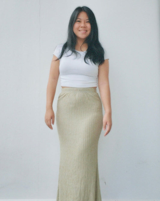 Maia Mermaid Skirt in Sage Green